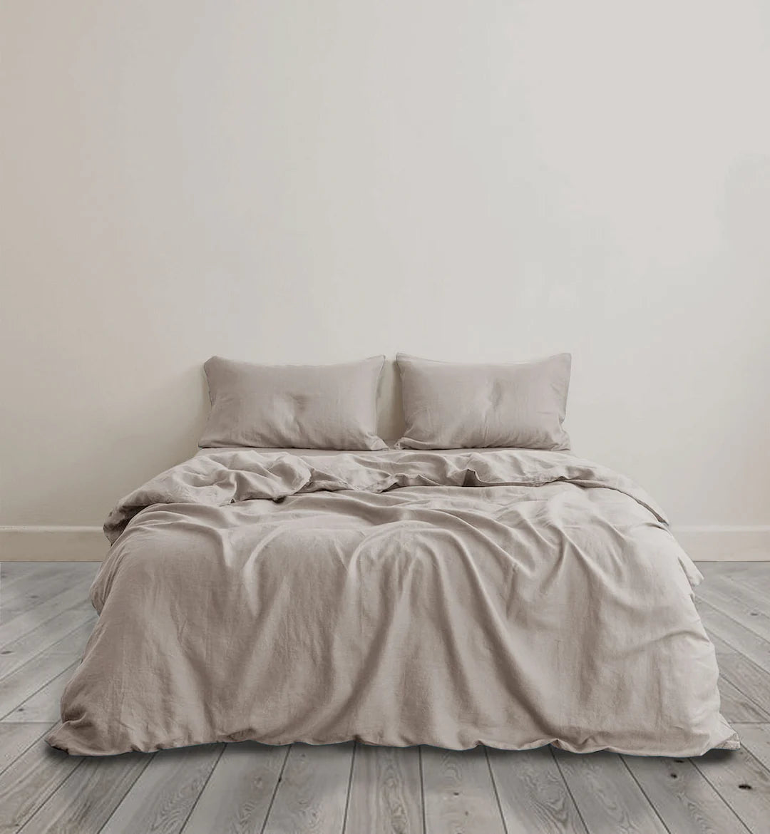 ATHENA LINEN - 100% French Flax Linen Duvet Set - Soft, Breathable & Luxurious