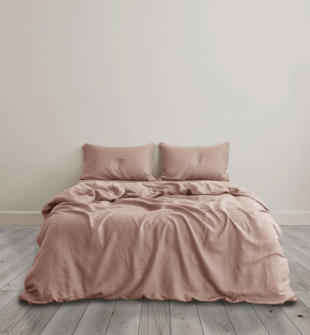 ATHENA LINEN - 100% French Flax Linen Duvet Set - Soft, Breathable & Luxurious