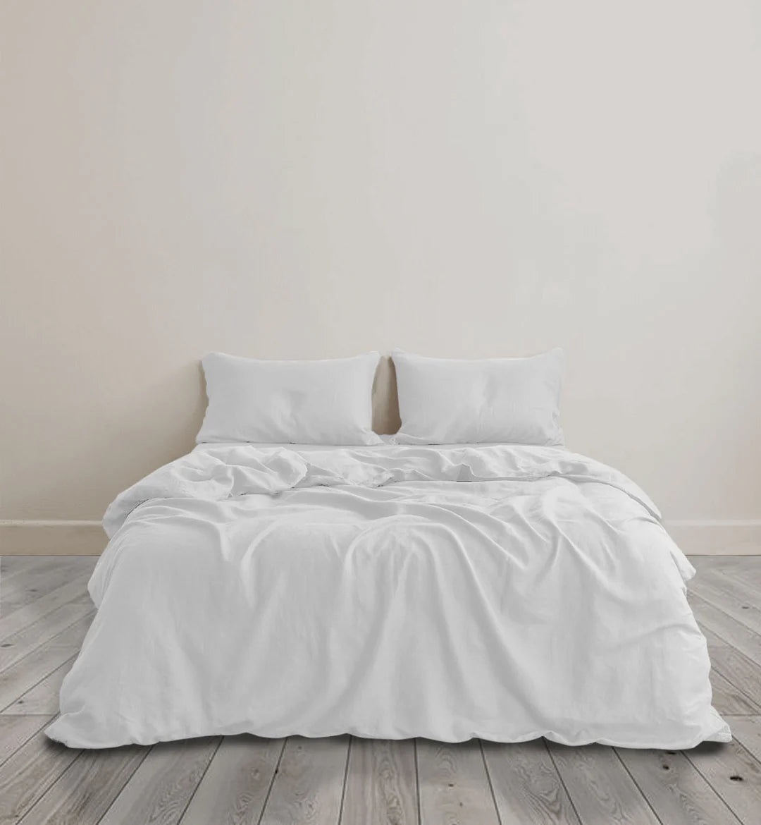 ATHENA LINEN - 100% French Flax Linen Duvet Set - Soft, Breathable & Luxurious