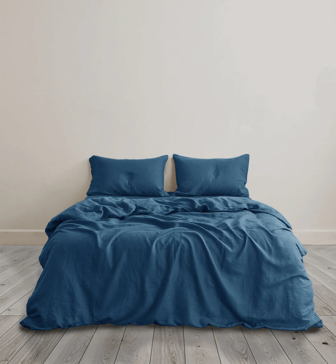 ATHENA LINEN - 100% French Flax Linen Duvet Set - Soft, Breathable & Luxurious